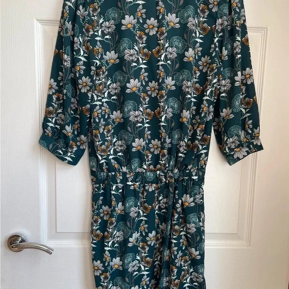 Aris Teal Floral Dress - Picture 5 of 6